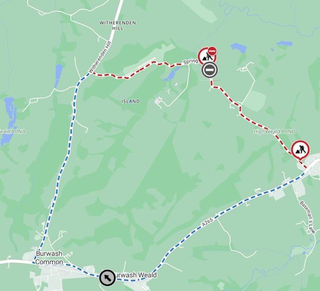 Spring Lane, Burwash Drainage & Carriageway works live