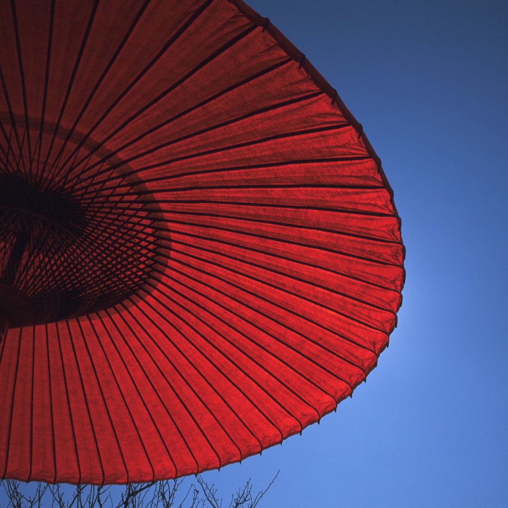 Red umbrella against sky Umbrella at tea ceremony outdoors… Flickr