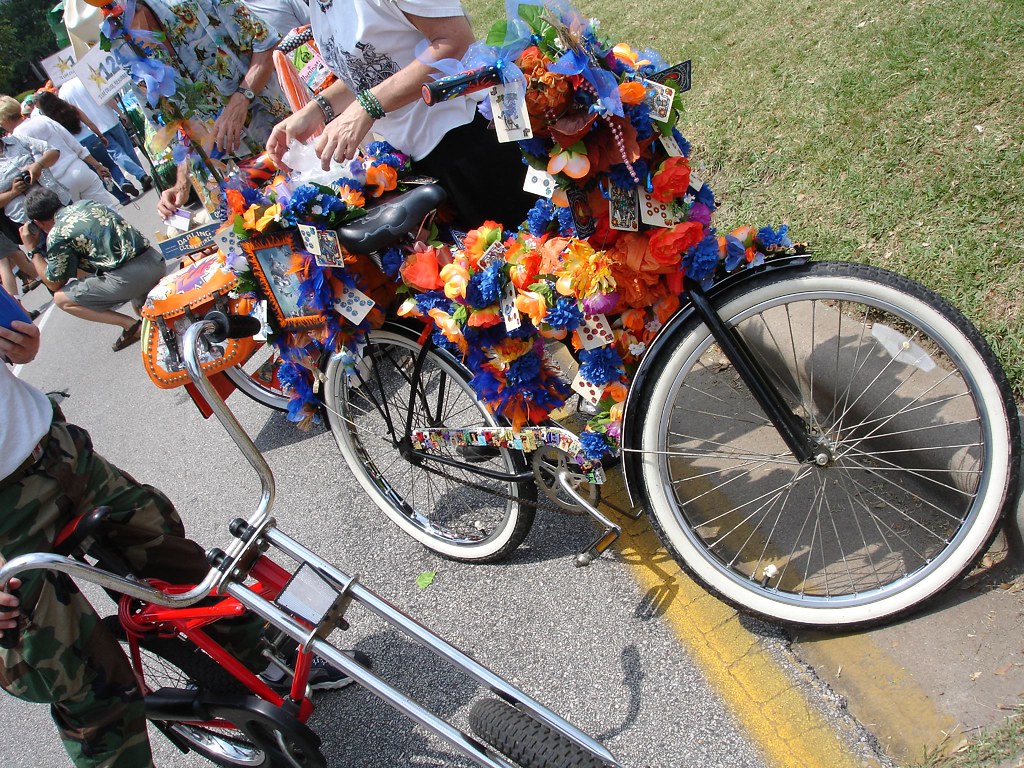 Flowery Bike A bicycle in the 2005 Houston Art Car Parade