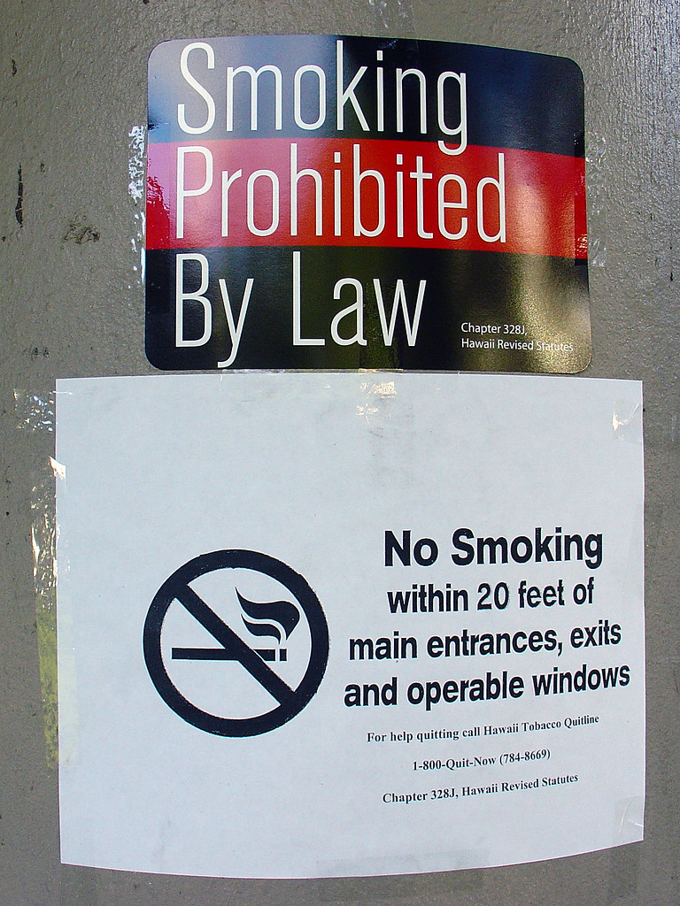 smokefree hawaii...it's the law! it isn't about restricti… Flickr