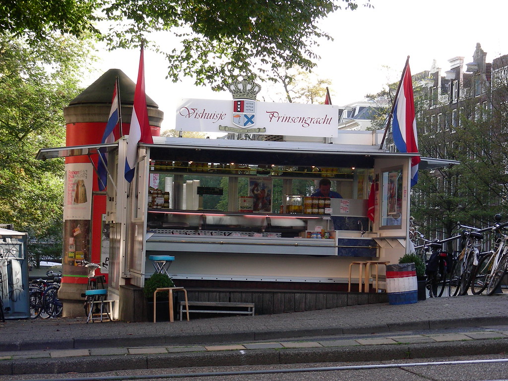 Herring stand in Amsterdam Raw herring or fried herring or… Flickr