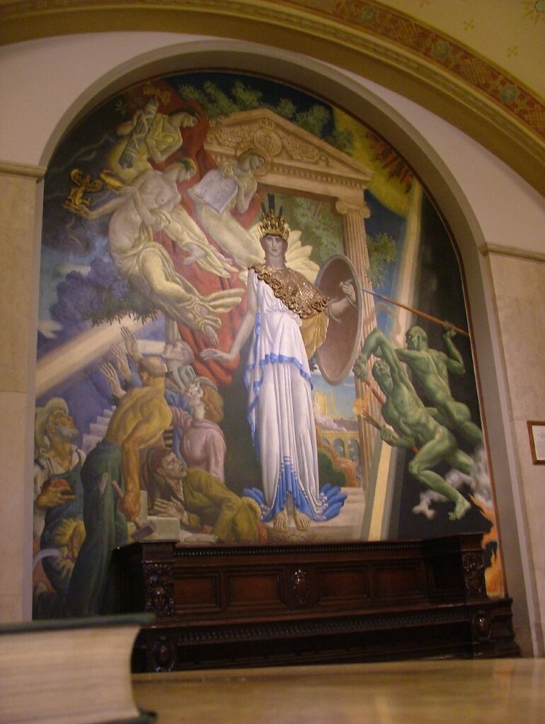 Painting in the Entrance of Butler Library Butler Library … Alan