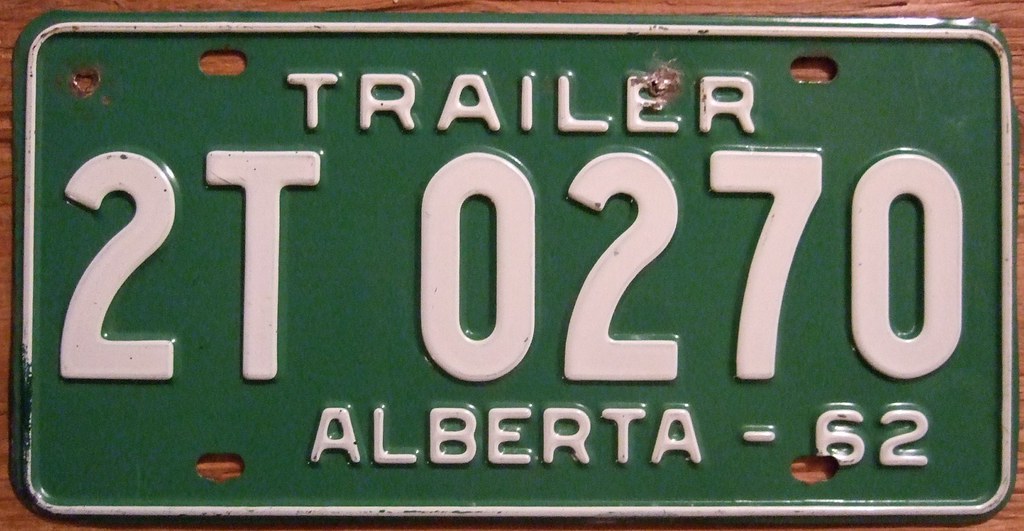 ALBERTA 1962 TRACTORTRAILER PLATE Trailer registration… Flickr