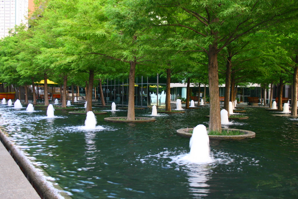 Water gardens at Fountain Place, downtown Dallas, Tx Flickr