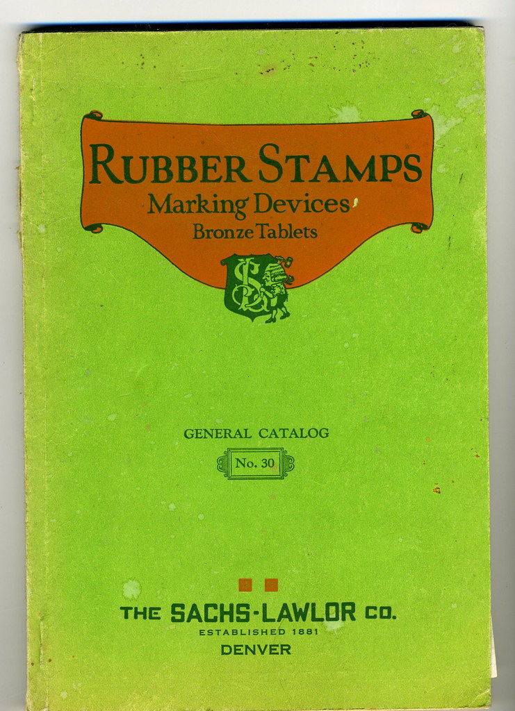 Rubber Stamps Front cover of rubber stamp catalogue. 1930'… Kollage