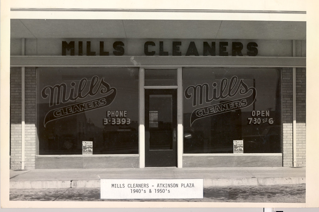 Mills Cleaners Atkinson Plaza 1940s50s Rose State College