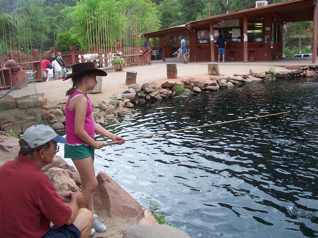 lizzie fishing at the trout farm in sedona, az Waldie's World Flickr