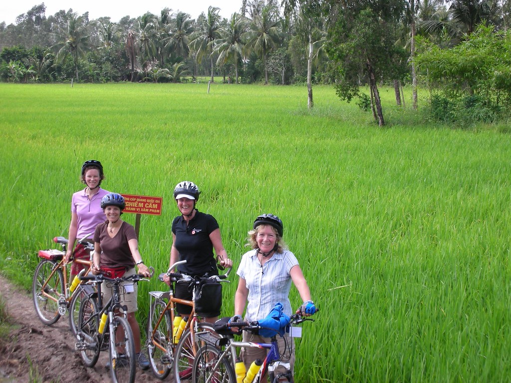 cycling through the rice paddies Mekong Delta Nicky Flickr