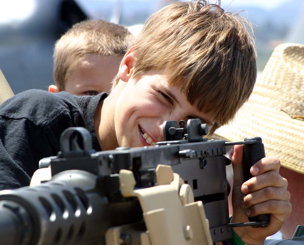 Conner With Machine Gun Conner Mackey at Gillespie Field A… Flickr