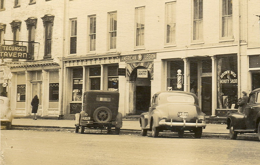Tecumseh MI RPPC Circa 1940 Downtown Stores and Businesses… Flickr