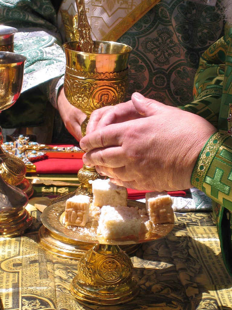Eucharist "The Lamb of God is broken and distributed; brok… Flickr