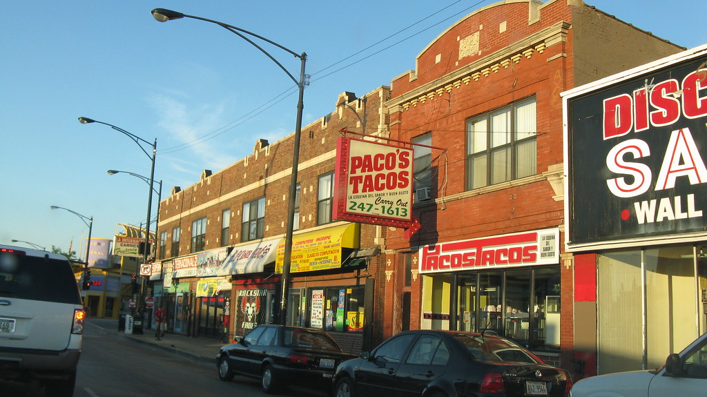 Archer Avenue storefronts in Chicago's Brighton Park neigh… Flickr