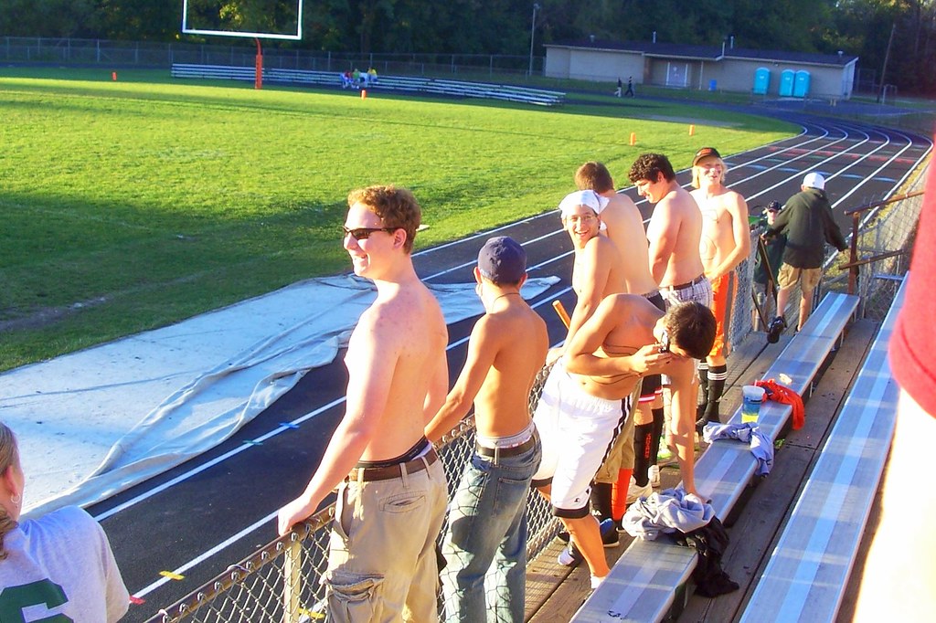 powder puff male cheerleaders. disregard the backne tippperelli