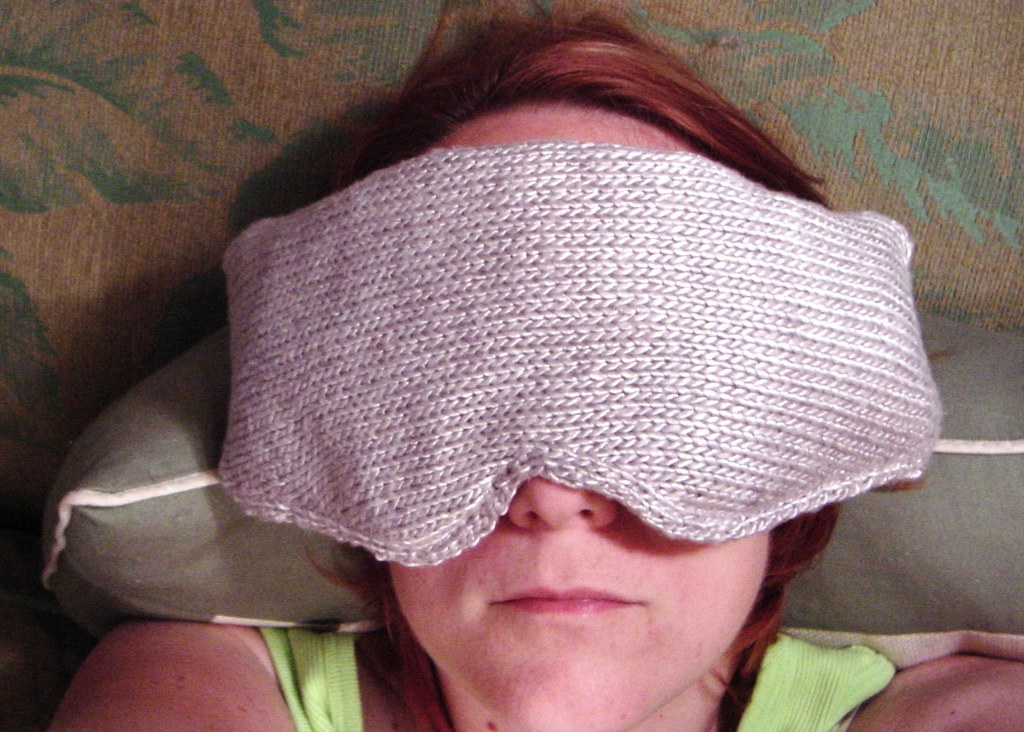 Mask Silk Eye Mask from Handknit Holidays. I knit it out o… Flickr