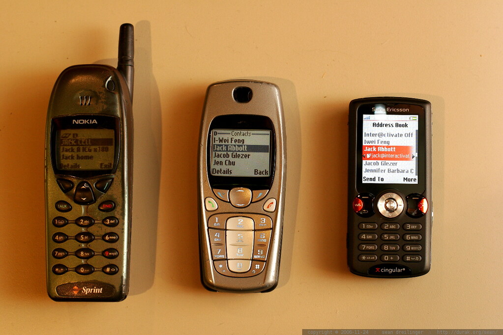 cell phone evolution from nokia brick to sonyericsson w… Flickr