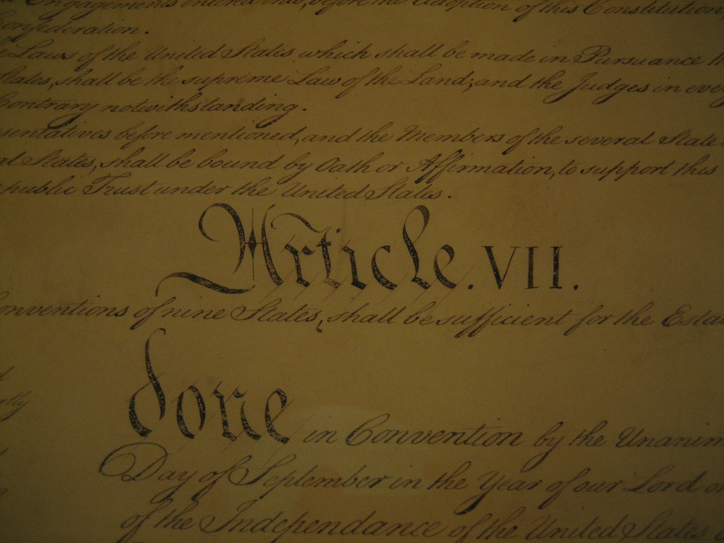 the constitution, article vii heading tresi Flickr
