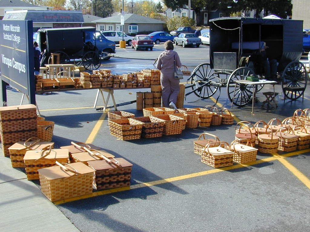 Amish baskets Viroqua Farmer's Market Ken Zielske Flickr