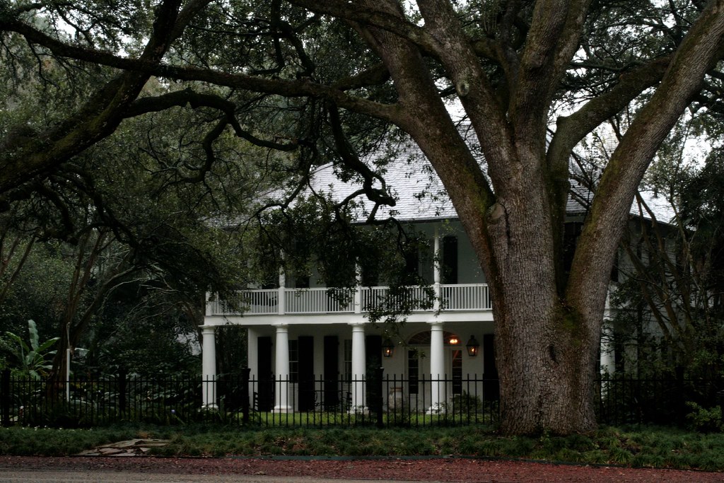 A Typical Baton Rouge Plantation Style Home on a Rainy Day… Flickr