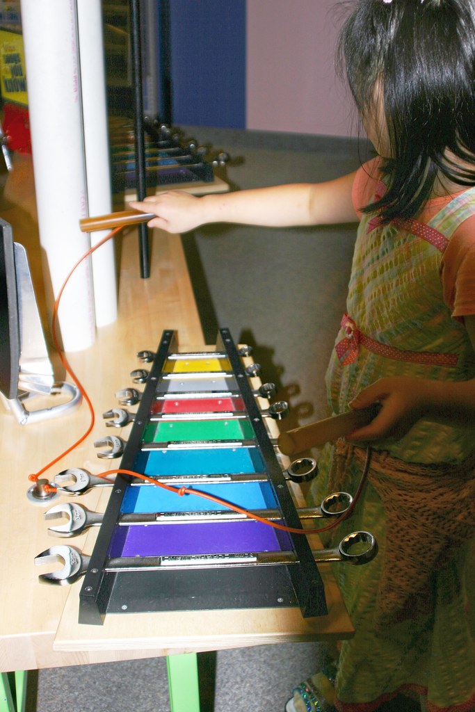 Wrench Xylophone Sophia playing an instrument at the Minne… Flickr