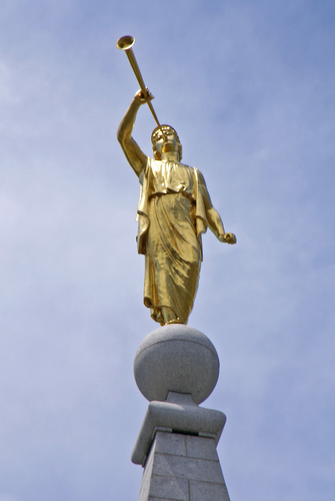 Angel Moroni Sculpture of the Angel Moroni atop a spire of… Flickr