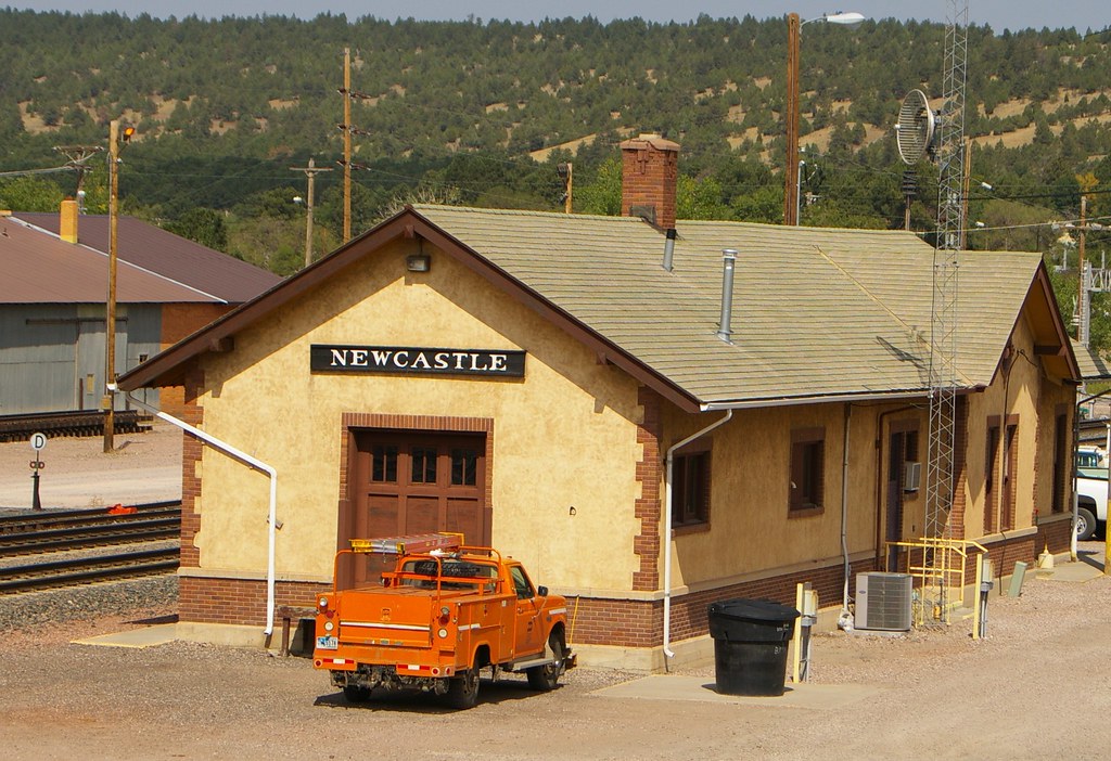 Newcastle, WY train station Built by Burlington Railroad i… Flickr