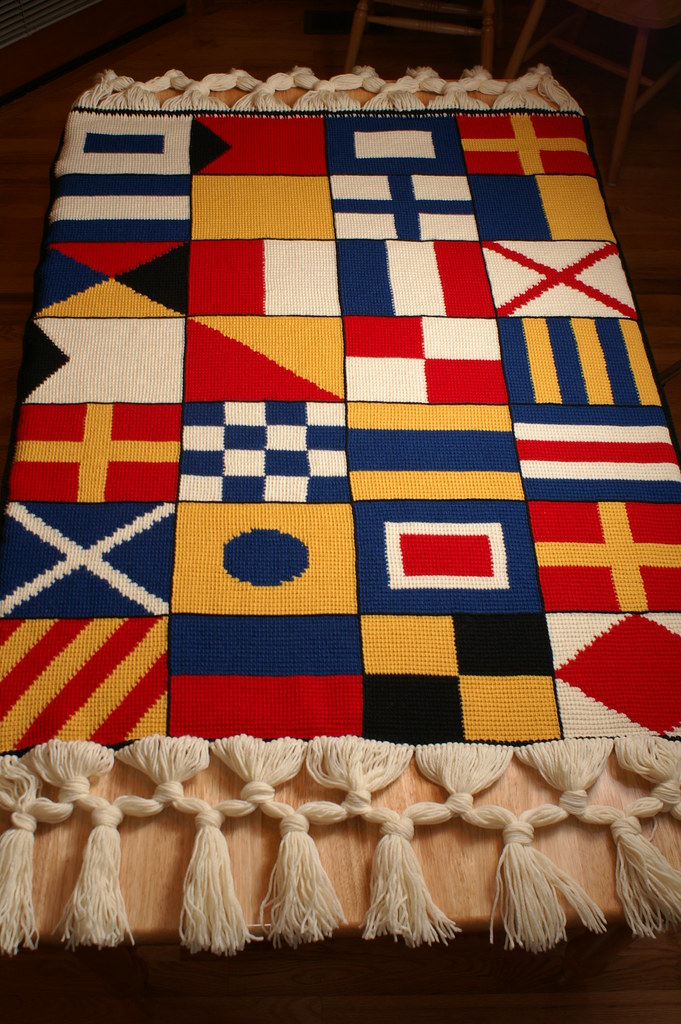 Nautical afghan Pattern "Nautical Afghan" from "Afghans … Flickr