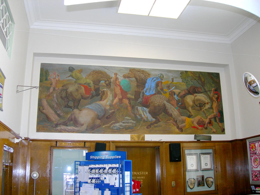 Millbury, Massachusetts Post Office Mural New Deal mural e… Flickr