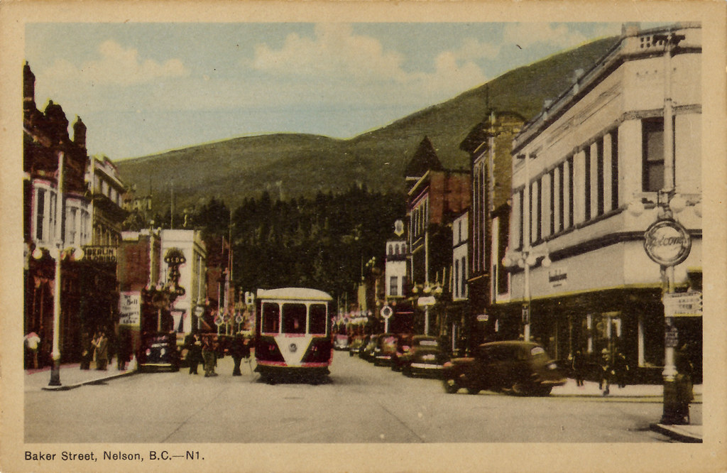 Baker Street Nelson Postcard of Nelson, BC. Circa 1915? Flickr