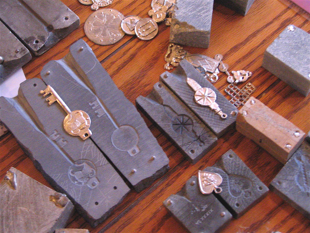 Pewter mold carving and casting class examples These were… Flickr
