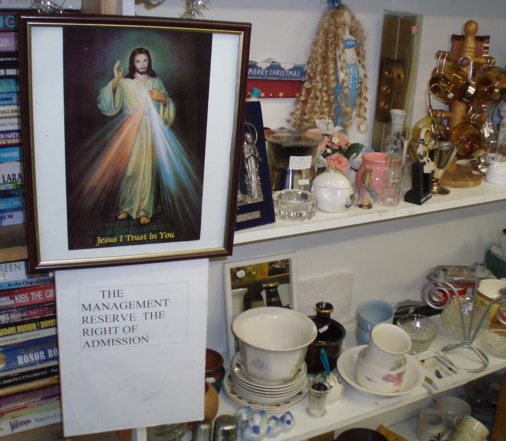Jesus I Trust in You Taken in a secondhand shop in Dublin,… Flickr