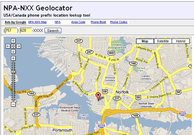 NPANXX Geolocator screenshot Geo locater for area code an… Flickr