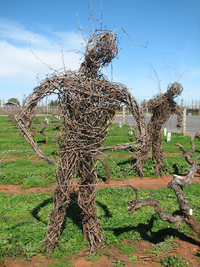Zema Estate vineyard workers Vine sculptures from Zema Est… Flickr
