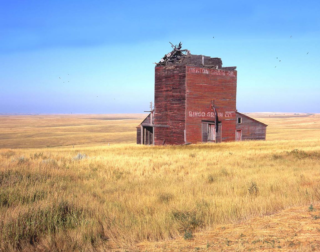 Okaton, SD grain elevator An old fallen down grain elevato… Flickr