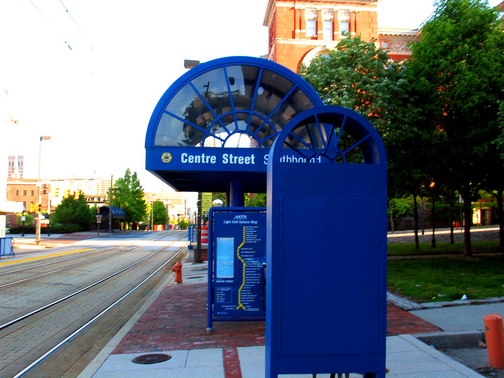Centre Street Light Rail Stop Baltimore MD Taber Andrew Bain Flickr