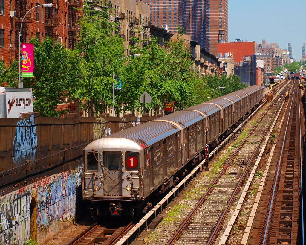 No. 1 Train, Broadway Elevated Subway Tracks, Harlem, New … Flickr