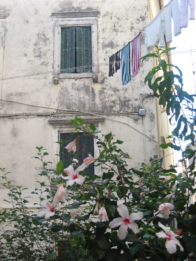Clothes in Corfú Laundry hung to dry in Corfú, Greece folkertino