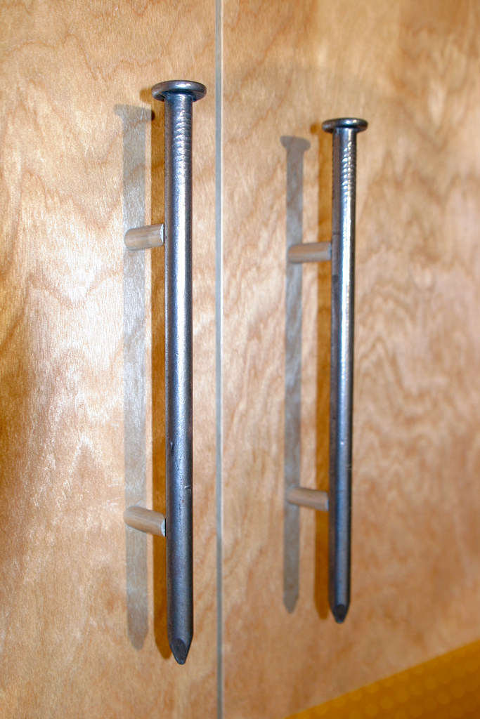 Pulls Garage handles made from 8" spikes. … Flickr