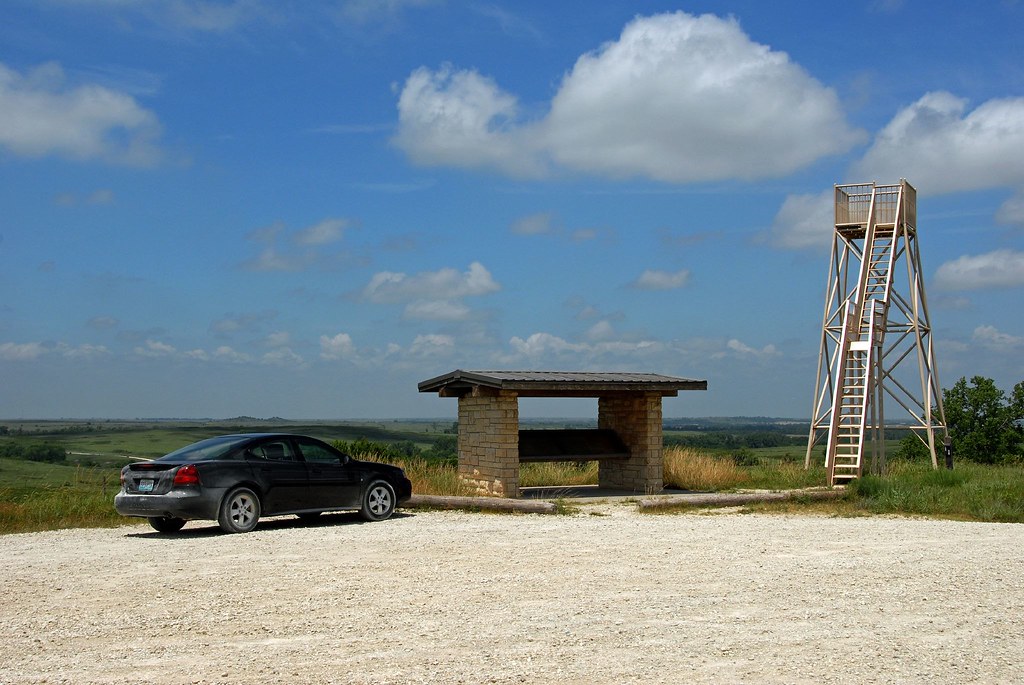 At Maxwell, Rental car & Tower used for Photos of Prairie Flickr