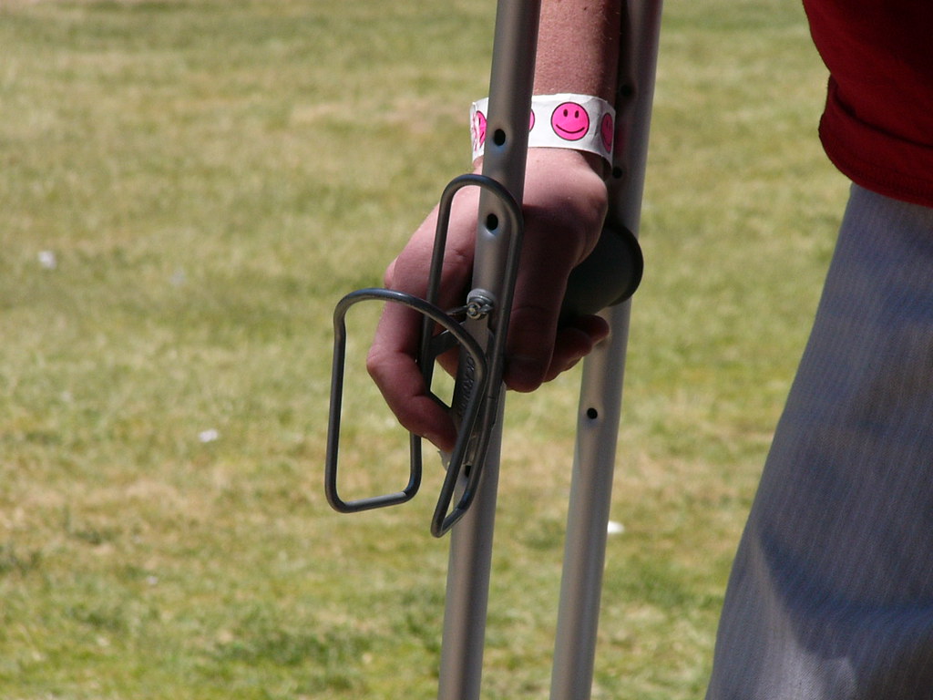 Crutch mod Second time he's been on crutches so he knew wh… Flickr