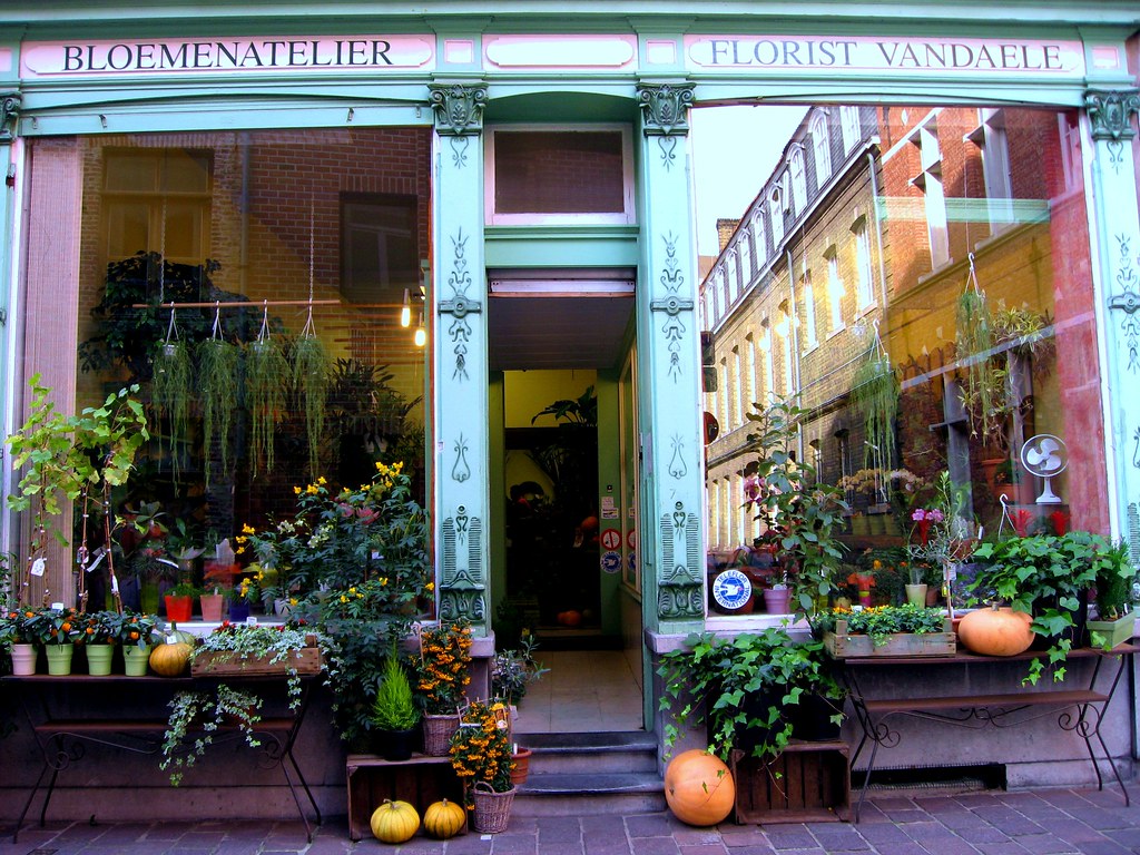 Belgian Flower Shop Windows of the flower shop reflected t… Flickr