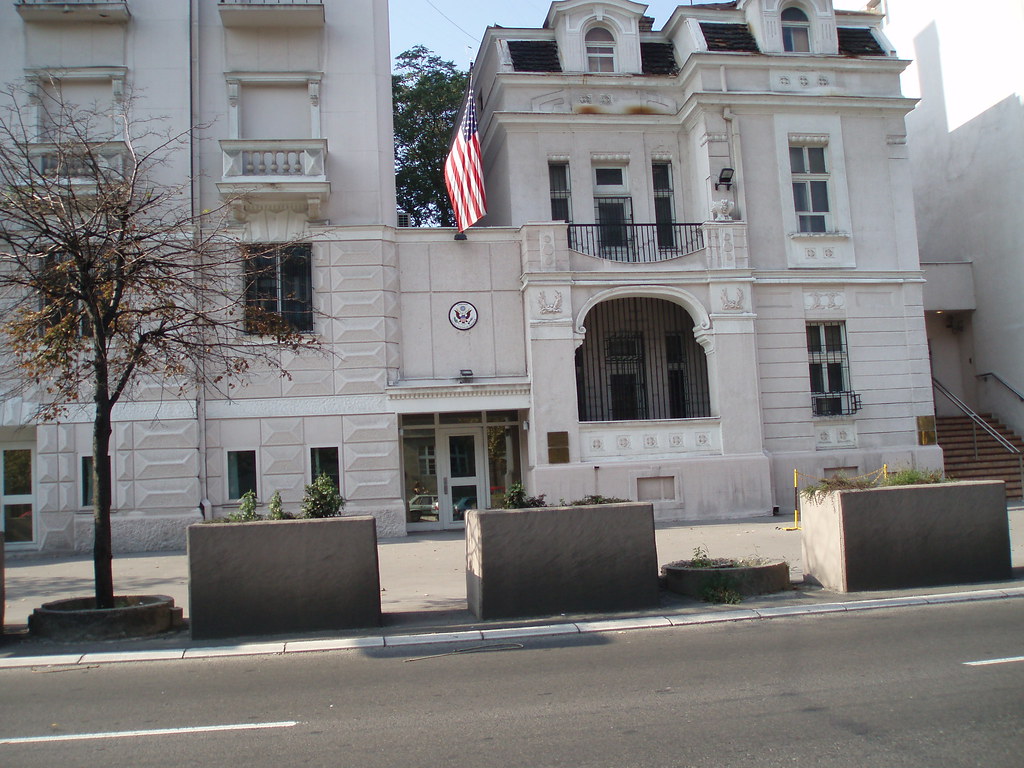 American Embassy, Belgrade A few blocks from the bombedou… Flickr