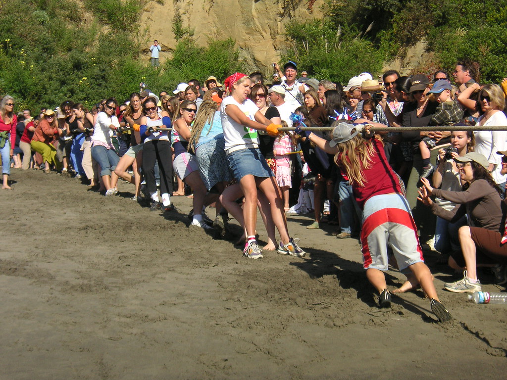 Bolinas women pulling Beatrice Murch Flickr