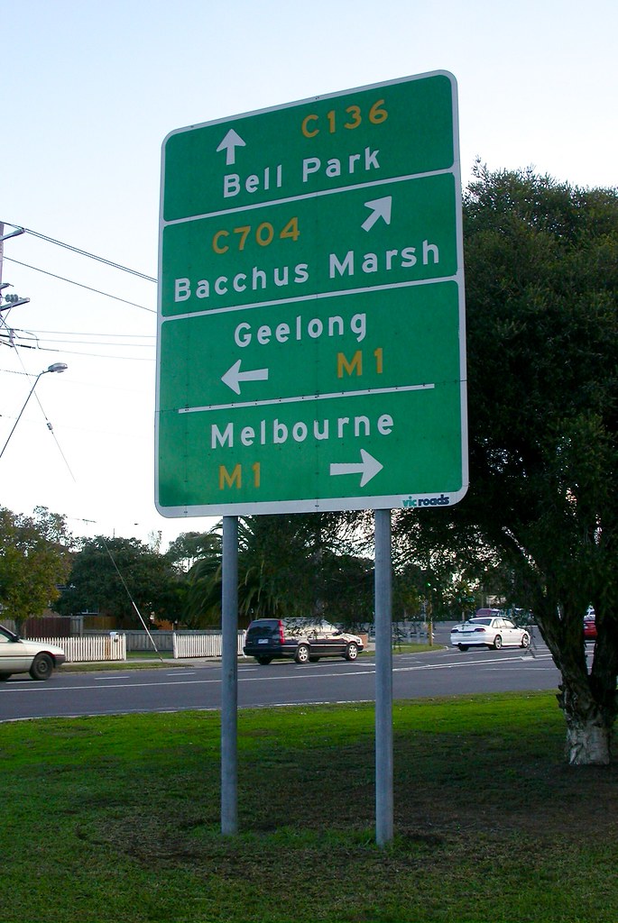 The road sign Geelong trip, Fit's first outta town. Where