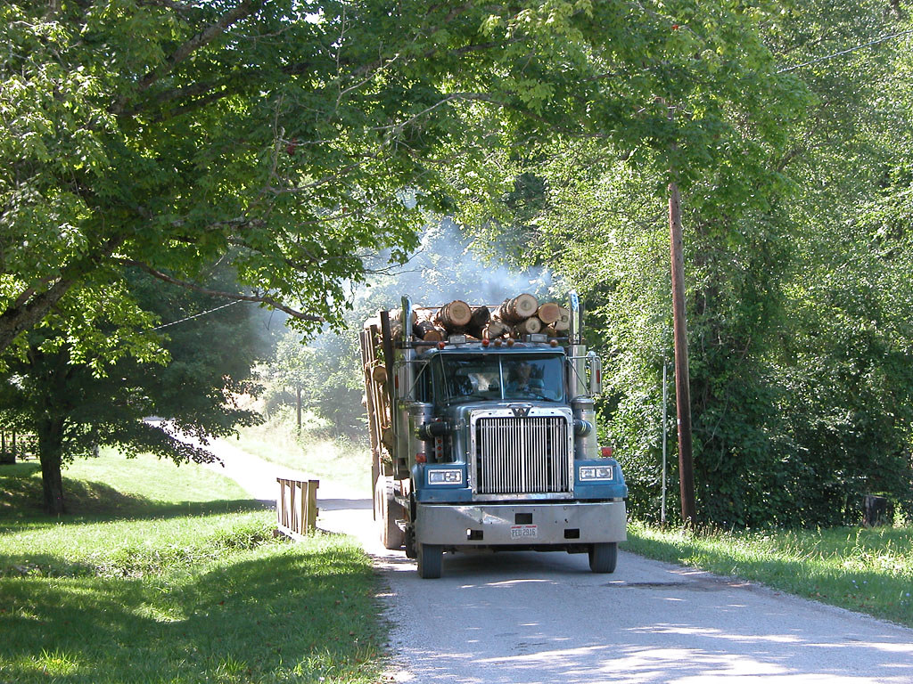 Truckload of Logs I turned onto Shiloh Road in Vinton Coun… Flickr