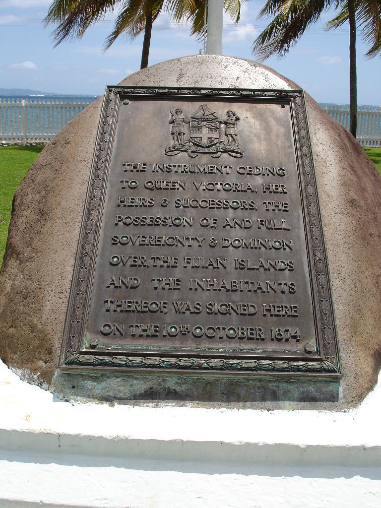 Cession Stone 1 This plaque commemorates the 1874 signing … Flickr