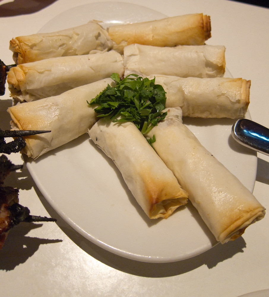 Ladyfingers Phyllo filled with spiced sweetened lamb Charles Haynes