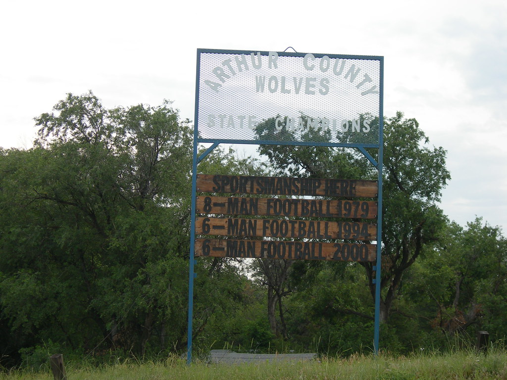 Arthur County Wolves Sign Arthur, Nebraska The 6 & 8 man f… Flickr