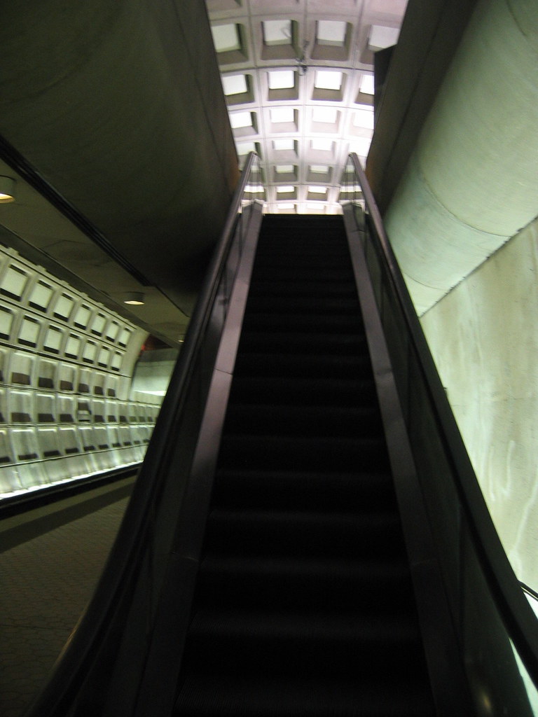 Rosslyn escalator Rosslyn Metrorail station, Arlington, VA… Adam