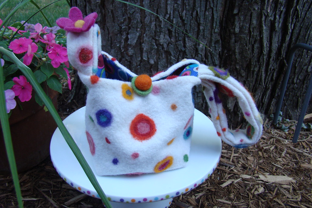needle felted bag felted sweater bag with needle felted do