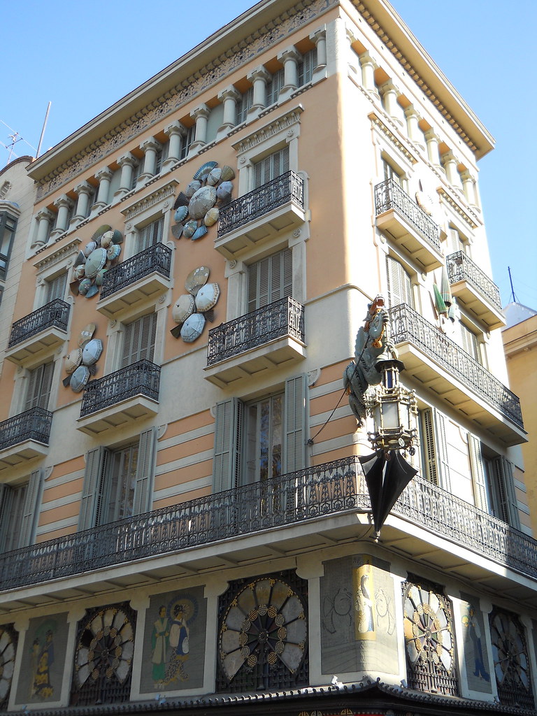 Umbrella building As seen on La Rambla, the main thoroughf… Flickr